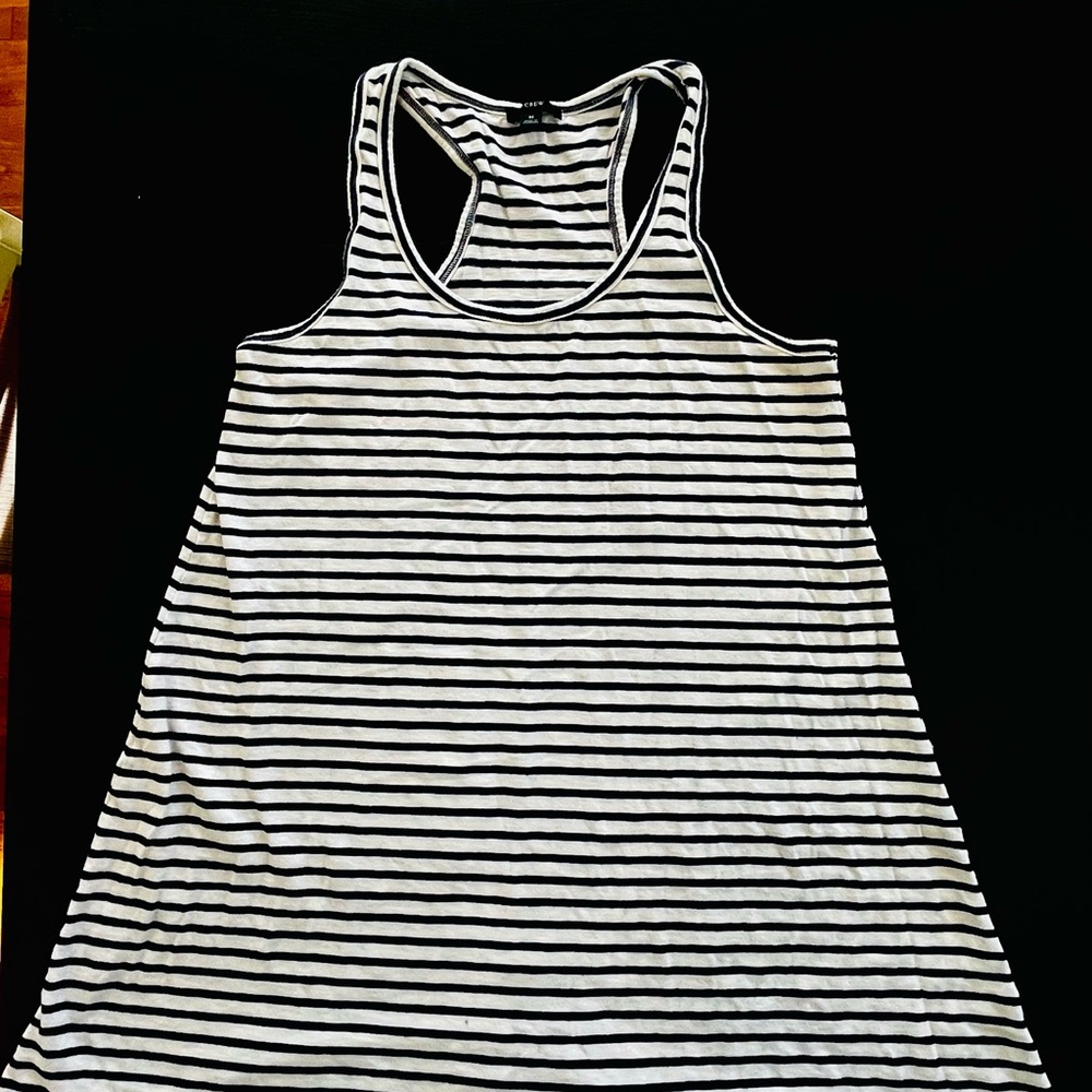 J. Crew Black and White Striped Top